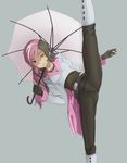  absurdres belt brown_eyes flexible gloves haigyo heterochromia highres long_hair multicolored_hair neo_(rwby) rwby solo umbrella yellow_eyes 