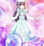  absolute_duo dress highres long_hair long_skirt red_eyes screencap silver_hair skirt solo sparkle yurie_sigtuna 