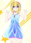  1girl adele_balfetto alternate_costume artist_request blonde_hair blue_eyes female glasses highres kyoukaisenjou_no_horizon ryou_homare short_hair smile solo 