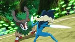  animated animated_gif battle frogadier gogoat no_humans pokemon pokemon_(anime) 