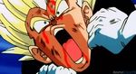  animated animated_gif asphyxiation choking dragon_ball dragonball_z majin_buu pink_skin super_saiyan vegeta 