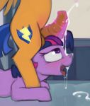  cum cum_on_face duo equine female flash_sentry_(mlp) friendship_is_magic horn hornjob magic male male/female mammal marsminer my_little_pony pegasus twilight_sparkle_(mlp) unicorn wings 