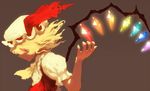  ascot bad_id bad_twitter_id blonde_hair crystal flandre_scarlet hat hat_ribbon horizon_(sushi0126) mob_cap profile puffy_sleeves red_eyes ribbon shirt short_hair short_sleeves simple_background solo touhou wings 