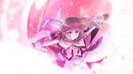  aki_(neyuki41028) bad_id bad_pixiv_id blue_eyes brown_hair fingerless_gloves gloves long_hair long_skirt lyrical_nanoha magical_girl mahou_shoujo_lyrical_nanoha motion_blur skirt solo takamachi_nanoha twintails 