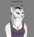 bra breasts clothing colored felid feline female half_body headshot_(disambiguation) hi_res mammal sketch thathornycat underwear