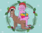 2023 5_toes all_fours anthro arm_support balls bent_legs biped black_eyebrows black_eyelashes black_hair black_pupils black_whiskers body_hair bojack_horseman bojack_horseman_(character) breasts brown_balls brown_body brown_ears brown_fur brown_nipples candy candy_cane candy_cane_in_mouth candy_in_mouth cheek_tuft chest_tuft christmas christmas_clothing christmas_headwear christmas_present closed_smile clothing crossed_legs curved_eyebrows dessert digital_drawing_(artwork) digital_media_(artwork) domestic_cat duo equid equine extended_arm extended_arms eyebrows eyelashes facial_tuft feet felid feline felis female fingers food food_in_mouth fur fur_tuft genitals gift green_sclera hair hairy_balls hat hat_only head_turned headgear headgear_only headwear headwear_only hi_res highlights_(coloring) holidays horse humanoid_feet jodero long_whiskers looking_at_viewer male male/female mammal mature_anthro mature_female mostly_nude mostly_nude_anthro mostly_nude_female mostly_nude_male mouth_closed netflix nipples no_irises pattern_background pink_body pink_ears pink_fur pink_nose plantigrade prick_ears princess_carolyn pseudo_hair pupils santa_hat short_hair simple_background sitting sitting_on_another smile smiling_at_viewer snout toes tuft whiskers white_highlights