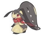  full_body mawile no_humans open_mouth pokemon pokemon_(creature) red_eyes simple_background solo standing white_background yumeminoideyu2 