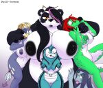 2017 anthro avian bahm-bu beak bear big_breasts bird bow_tie breasts christmas cleavage clothed clothing cutie_mark digital_media_(artwork) drxii elleseve equid equine feathers female frieda_locke frosti_loxxxe fur genitals giant_panda gills green_eyes group hair hasbro hi_res holidays horse huge_breasts ipsywitch mammal markings my_little_pony nipples nude nushi open_mouth panties part_of_set penguin pony purple_eyes simple_background tattoo teeth underwear yuke_(drxii)