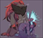 &lt;3 absurd_res all_fours anthro big_butt blush bottomless butt canid claws clothed clothing doggystyle duo electrical_hair electricity from_behind_position fur generation_5_pokemon generation_8_pokemon grey_body grey_fur hair hi_res kneeling looking_pleasured low_key_toxtricity male male/male male_penetrated male_penetrating male_penetrating_male mammal mostly_nude neck_tuft nintendo nude penetration plap pokemon pokemon_(species) pseudo_hair red_claws red_hair sex smile spikes tongue tongue_out topwear topwear_only toxtricity tuft vest vest_only vilf zoroark