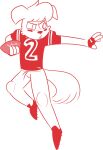 2017 4_fingers action_pose american_football anthro biped bird_dog bodypaint bottomwear brett_macduffy canid canine canis cheek_tuft chokovit_(artist) cleats clothed clothed_anthro clothed_male clothing digital_drawing_(artwork) digital_media_(artwork) dog_ears dog_tail domestic_dog drawstring eyebrows face_paint facial_tuft fingerless_gloves fingers floppy_ears fluffy fluffy_tail football_player footwear front_view full-length_portrait fur fur_tuft furgonomic_bottomwear furgonomics gloves golden_retriever hair handwear hi_res holding_american_football hunting_dog jersey knee_pads male male_anthro mammal monochrome number number_on_jersey number_on_topwear open_mouth portrait pose red_and_white retriever shoes shoulder_pads simple_background sketch solo sport tail teenager topwear tuft white_background young