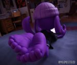 5_toes anthro barefoot bed bedroom feet female foot_focus furniture gaming hi_res humanoid_feet milkmeister3d plantigrade playing_videogame sega soles solo sonic_the_hedgehog_(series) toes wrinkled_feet