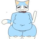 anthro belly doko_demo_issho domestic_cat felid feline felis hi_res ltwopin male mammal overweight solo sora thick_thighs