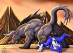 anal anthro anthro_on_feral anthro_penetrated ass_up balls behemoth_(ff) bestiality big_dom_small_sub butt claws clenched_teeth dominant dragon duo elbestia feral feral_penetrating feral_penetrating_anthro final_fantasy firondraak genitals horn humanoid knot looking_back male male/male muscular muscular_feral muscular_male nude paws penetration penis raised_tail scalie sex size_difference square_enix tail teeth tongue tongue_out