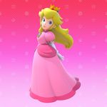  1girl blonde_hair blue_eyes crown lips mario_(series) mario_party mario_party_10 official_art photoshop princess_peach puckered_lips super_mario_bros. wallpaper 