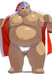 2023 9dtq0 absurd_res anthro asian_clothing belly big_belly blush brown_body christmas christmas_clothing christmas_headwear clothing east_asian_clothing fundoshi gouryou hat headgear headwear hi_res holidays humanoid_hands japanese_clothing kemono lifewonders male mammal moobs navel nipples overweight overweight_male santa_hat simple_background solo suid suina sus_(pig) tokyo_afterschool_summoners underwear white_background white_clothing white_fundoshi white_underwear wild_boar