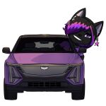 bear213 black_body black_fur chibi driving emoji felid feline fur highlights_(coloring) invalid_tag mammal purple_car purple_eyes purple_highlights smile