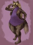 absurd_res african_wild_dog anthro big_breasts blonde_hair breasts canid canine canis clothing eyewear fur glasses hair hi_res huge_breasts hybrid jackal looking_at_viewer mammal meme meme_clothing moonlitesau multicolored_body multicolored_fur multicolored_nipples multicolored_tail nipple_slip nipples sweater tail thick_thighs tongue tongue_out topwear virgin_killer_sweater wardrobe_malfunction wide_hips