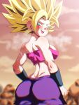  ass ass_focus blonde_hair blue_eyes breasts caulifla dragon_ball dragon_ball_super highres large_breasts nude sexually_suggestive solo solo_focus 
