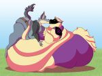 anthro clothed clothing duo fully_clothed hi_res jacalope kissing kos_(squiddy) machine male male/male morbidly_obese morbidly_obese_male multicolored_body obese obese_male overweight overweight_male protogen seattle_tarin_(zeemid)