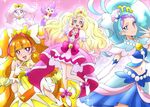  :d amanogawa_kirara aqua_eyes arm_warmers aroma_(go!_princess_precure) bare_shoulders blonde_hair blue_eyes blue_hair blush boots bow brown_hair choker closed_mouth cure_flora cure_mermaid cure_twinkle earrings flower flower_earrings frilled_skirt frills gloves go!_princess_precure gradient_hair hair_ornament hair_ribbon half_updo haruno_haruka jewelry kaidou_minami long_hair looking_at_viewer magical_girl midriff multicolored_hair multiple_girls navel open_mouth orange_hair pearl pink_bow pink_hair pink_skirt precure puff_(go!_princess_precure) puffy_short_sleeves puffy_sleeves purple_eyes purple_hair quad_tails red_hair ribbon seashell_earrings short_sleeves skirt smile sparkle star star_earrings streaked_hair tsukikage_oyama twintails two-tone_hair very_long_hair wavy_mouth 