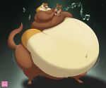 2022 absurd_res anthro belly big_belly brown_body brown_fur brown_hair claws dino.d.dice domestic_ferret fat_rolls fur hair hi_res holding_musical_instrument holding_object hyper hyper_belly love_handles lyre male mammal moobs morbidly_obese morbidly_obese_anthro morbidly_obese_male music musical_instrument musical_note mustelid musteline nude obese obese_anthro obese_male open_mouth open_smile overweight overweight_anthro overweight_male playing_lyre plucked_string_instrument smile solo standing string_instrument tan_body tan_fur teeth thick_thighs toe_claws tongue true_musteline weasel wide_hips