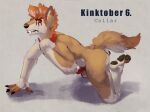 all_fours bell bell_collar collar feet foot_fetish hi_res kinktober leash leashed_collar male sketchotterly solo transformation
