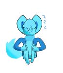 3_toes anthro blue_body canid canine canis clothing cute_expression ears_up feet fluffy fluffy_tail hair hi_res jacket male mammal shaded sitting sleeping solo sound_effects tail toes topwear vowelless vowelless_sound_effect wolf zzz