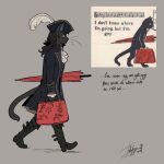 1:1 anthro black_body classy domestic_cat felid feline felis hi_res male mammal portuguese_text solo tatujapa text whiskers