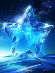  absurdres artist_name commentary constellation highres ice night night_sky no_humans original outdoors sagittarius_(constellation) scenery sky smile_(qd4nsvik) star_(sky) star_(symbol) starry_sky 
