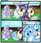 absurd_res blue_eyes bodily_fluids chillet claws comic cum duo feral fire generation_2_pokemon generation_6_pokemon genital_fluids goodra green_eyes hi_res male male/male nintendo pal_(species) palworld pocketpair pokemon pokemon_(species) purple_body red_eyes shaking shivering sky sudden typhlosion velvet_the_gooey_dragon