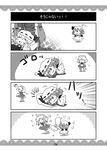  &gt;_&lt; 4girls 4koma :3 =_= ? anger_vein apron bat_wings blush_stickers bow braid chibi chinese_clothes closed_eyes comic commentary covering_head dress eighth_note falling finger_to_mouth flailing flandre_scarlet flying_sweatdrops frilled_dress frills greyscale hair_bow hat hat_bow highres hong_meiling izayoi_sakuya lap_pillow long_hair maid maid_apron maid_headdress mob_cap monochrome motion_lines multiple_girls musical_note noai_nioshi pillow pocket_watch remilia_scarlet short_hair siblings side_ponytail sisters sleeping sparkle speech_bubble spoken_musical_note standing sweatdrop time_stop touhou translated twin_braids visible_air watch wings 