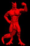 2:3 3d_(artwork) absurd_res black_and_red buruthebull digital_media_(artwork) dragon_(maxwellshiba) hi_res lunjy_(maxwellshiba) maxwellshiba monochrome muscular nude