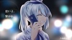  apple_inc. blurry bokeh cellphone closed_eyes depth_of_field grin hat iphone itsumizu japanese_clothes kariginu mononobe_no_futo phone ponytail product_placement ribbon short_hair silver_hair smartphone smile solo tate_eboshi touhou 