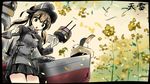  :o bad_id bad_pixiv_id box brown_hair failure_penguin flower gloves green_eyes hat highres kantai_collection looking_at_viewer marker_(medium) miss_cloud open_mouth peaked_cap pleated_skirt prinz_eugen_(kantai_collection) short_hair short_twintails signature skirt solo tenrai traditional_media twintails uniform white_gloves 