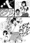  beans bifidus blush comic commentary greyscale hair_ornament heart hyuuga_(kantai_collection) ise_(kantai_collection) japanese_clothes kantai_collection kisaragi_(kantai_collection) mask mask_on_head monochrome multiple_girls mutsuki_(kantai_collection) school_uniform serafuku setsubun simple_background tears translated undershirt 