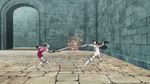  2girls animated animated_gif armor black_hair eyes_closed fighting guila hairband jericho_(nanatsu_no_taizai) long_hair multiple_girls nanatsu_no_taizai short_hair silver_hair sword 