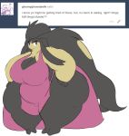  apron big_breasts breasts claws cleavage clothed clothing female mature_female mawile mega_evolution mega_mawile nintendo overweight pink_eyes pok&eacute;mon pok&eacute;mon_(species) rakashama thick_thighs video_games wide_hips 