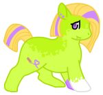 2015 alpha_channel ambiguous_gender blonde_mane cutie_mark digital_drawing_(artwork) digital_media_(artwork) earth_pony equid equine fan_character feral flat_colors full-length_portrait fur green_body green_fur hasbro highlights_(coloring) horse looking_at_viewer mammal mane markings my_little_pony pony portrait purple_eyes purple_highlights purple_markings sebdoggo simple_background solo standing tail transparent_background unguligrade yellow_tail