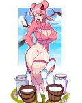animal_humanoid big_breasts biped bovid bovid_humanoid bovine bovine_humanoid breasts cattle_humanoid cc-by-nc cherry_blossom cleavage_cutout clothed clothing creative_commons curvy_figure cutout ear_piercing ear_ring eyelashes feet female fkillerart flower footwear hair hi_res horn horned_humanoid huge_breasts humanoid mammal mammal_humanoid microsoft midriff milk_bucket minecraft minecraft_earth mojang moolip moolip_humanoid panties piercing pink_hair pink_tail pink_theme plant ring_piercing skimpy socks solo standing tail tail_tuft thick_thighs tuft underwear voluptuous xbox_game_studios