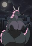  absurd_res anthro basskitty big_breasts big_butt breasts bunny_costume butt city cleavage clothed clothing costume female godzilla godzilla_(series) hi_res kaiju playboy_bunny sketch solo thick_thighs toho wide_hips 