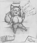  anthro big_breasts bottomwear breasts camel_toe canid canine clothing dialogue electronics english_text female fluffy fluffy_tail footwear fox fur gameplay_mechanics graphite_(artwork) greyscale hair headphones hi-rez_studios hi_res hud looking_at_viewer mammal monochrome nipples open_mouth paladins paladins_(game) pants pencil_(artwork) salt_(paladins) shoes simple_background sitting smile solo spandex speech_bubble tail text tight_bottomwear tight_clothing traditional_media_(artwork) voy_barranca_abajo white_body white_fur wide_hips 