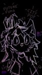  9:16 ankch anthro black_background hair hi_res male messy_hair simple_background solo text 