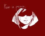  crying monochrome monty_oum_(creator) ruby_rose rwby short_hair solo tikanor 