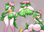 absurd_res big_breasts big_butt blush breasts butt camel_toe cleavage clothed clothing dress duo elemental_creature elemental_humanoid female flora_fauna flower generation_8_pokemon green_hair hair heart_symbol hi_res hisuian_form hisuian_lilligant huge_breasts huge_butt human humanoid leaf leaf_hair looking_at_another looking_at_partner looking_back looking_back_at_another looking_back_at_partner male mammal motion_lines mouthless nintendo pink_body pink_eyes plant plant_hair plant_humanoid pokemon pokemon_(species) pseudo_hair pupils regional_form_(pokemon) skeletons62 thick_thighs white_pupils wide_hips 