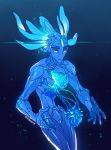  2018 5_fingers blue_background blue_body blue_theme cybernetics cyborg digital_media_(artwork) machine simple_background smile solo zummeng 