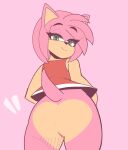  amy_rose animated anthro anus bottomless butt clothed clothing female genitals looking_at_viewer looking_back mammal partially_clothed pink_body pussy sega sh1vss shaking_butt short_playtime solo sonic_the_hedgehog_(series) spread_butt spreading tail upskirt 