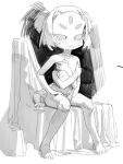  arthropod_girl barefoot blush breasts completely_nude extra_arms extra_eyes feet female_masturbation fingering grabbing_own_breast jianpan_xiafang_de_da_kongge masturbation monochrome monster_girl muffet nude short_hair sitting small_breasts spider_girl thighs toes two_side_up undertale 