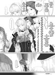  3girls bad_end beatrice breast_massage breasts dlanor_a_knox greyscale highres large_breasts long_hair monochrome multiple_girls spoilers umineko_no_naku_koro_ni ushiromiya_battler virgilia 