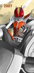  armor belt bodysuit foreshortening helmet highres kamen_rider kamen_rider_den-o kamen_rider_den-o_(series) lamchunhin male_focus shoe_soles solo spread_legs 