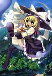  bad_id bad_pixiv_id blonde_hair ghost hidebo ittan_momen kirisame_marisa solo thighhighs touhou 